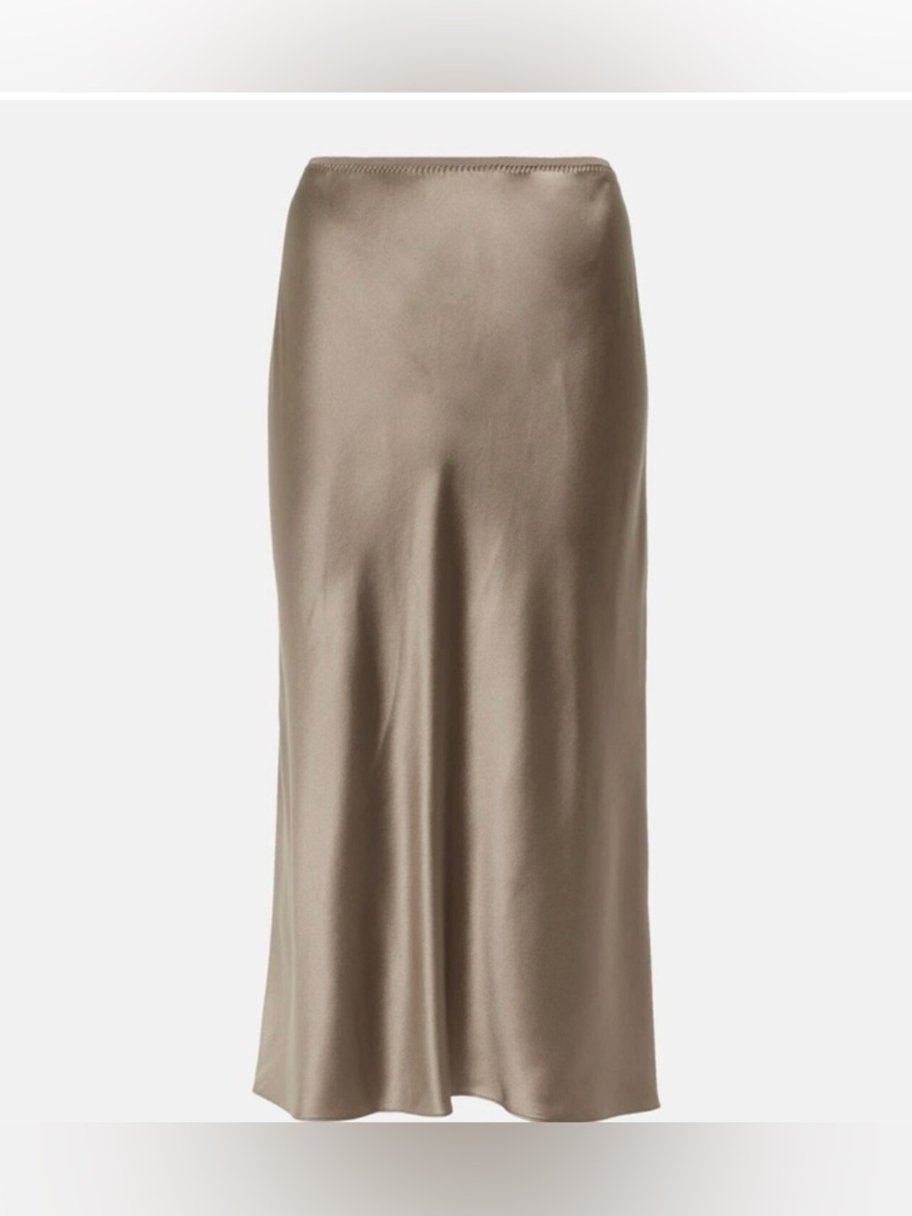 Joseph - Isaak silk satin midi skirt size 36FR Beige